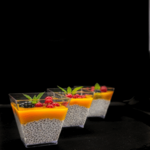 Pudding chia z musem mango